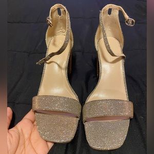 Kelly & Katie Caital Sandal, shade bronze evening glitter fabric, size women’s 9